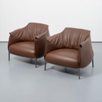 Pair of Jean-Marie Massaud ARCHIBALD Leather Lounge Chairs - Sold for $5,120 on 11-15-2025 (Lot 77).jpg